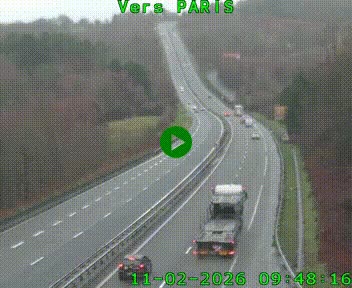 Caméra routière sur l'autoroute A20 à Bessines-sur-Gartempe. Vue orientée vers Paris