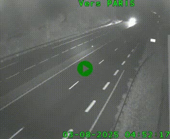 Caméra routière sur l'autoroute A20 à Saint-Hilaire-Bonneval, au sud de Limoges. Vue orientée vers Paris