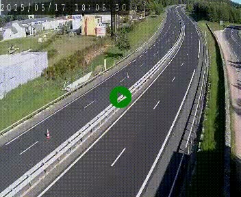 Caméra autoroute A75 à hauteur du col du rocher blanc en direction de Montpellier