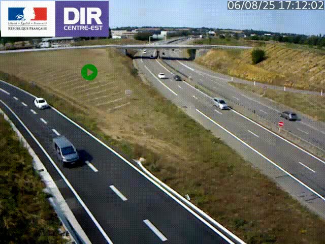 Webcam sur le contournement de Valence, sur la Nationale 7, caméra orientée vers Lyon