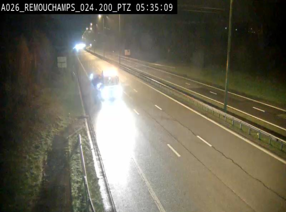 Webcam E25/A26 à Aywalle, à hauteur de Spa. Vue orientée vers Liège