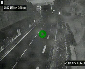 Webcam routière à hauteur de Bois-Guillaume en périphérie de Rouen. Vue orientée vers Rouen