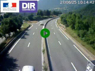 Caméra sur la Nationale 90 (N90) à La Léchère, en direction et à proximité d'Albertville