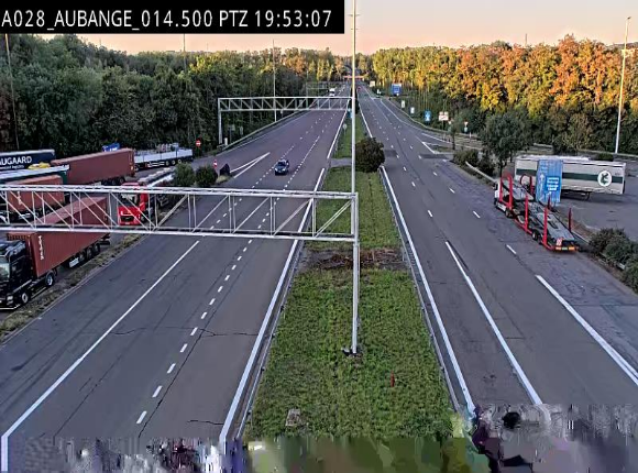 Webcam autoroute Belgique - Aubange - A28 direction Arlon - BK 14