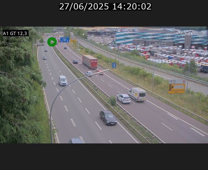 Traffic live webcam Luxembourg Senningerberg - A1 direction Allemagne - BK 12.3
