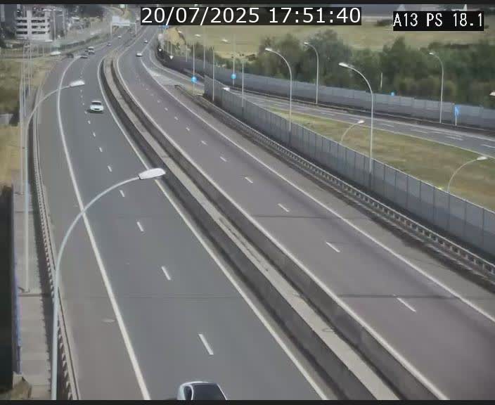 Traffic live webcam Luxembourg Dudelange - A13 direction Croix de Bettembourg - BK 18.1