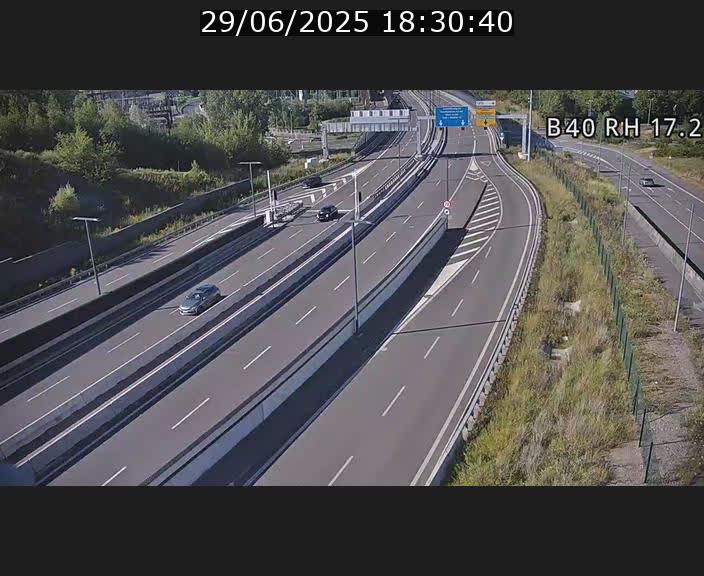 Webcam sur le contournement d'Esch Belval à hauteur de la sortie Université de Luxembourg. Vue orientée vers Luxembourg