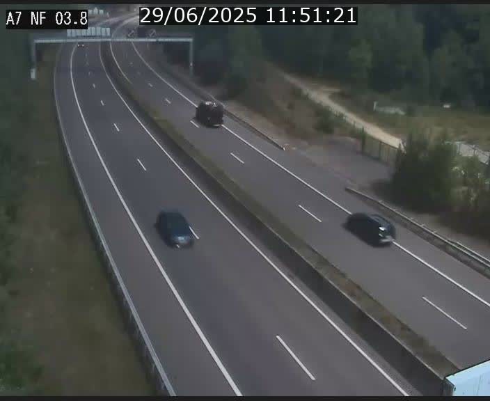 Webcam autoroute A7 au Luxembourg à la sortie du Tunnel Stafelter vers le Nord