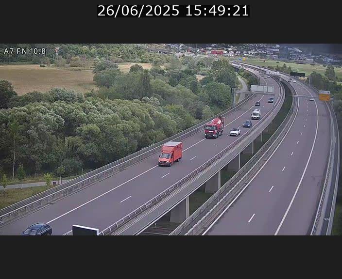 Caméra trafic Luxembourg - A7, Tunnel Gousselerbierg, sortie sud, direction rond-point Lorentzweiler (BK 10.8)