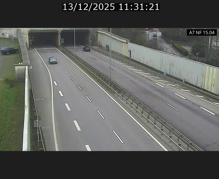 Caméra trafic Luxembourg - A7, Tunnel Mersch, entrée sud, direction Ettelbruck