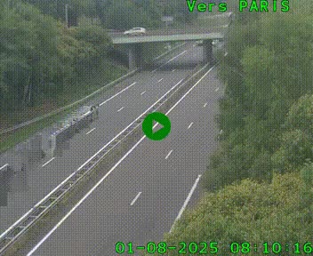 Caméra routière sur l'autoroute A20 au nord de Limoges, à la jonction avec la N520. Vue orientée vers Paris
