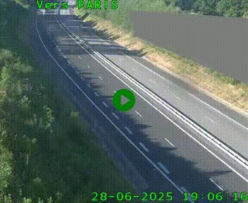 Caméra routière sur l'autoroute A20 à Saint-Pardoux-l'Ortigier, à la jonction avec l'A89. Vue orientée vers Paris