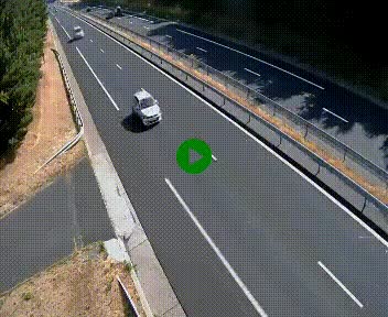 Caméra autoroute A75 à hauteur du col des Issartets en direction de Montpellier