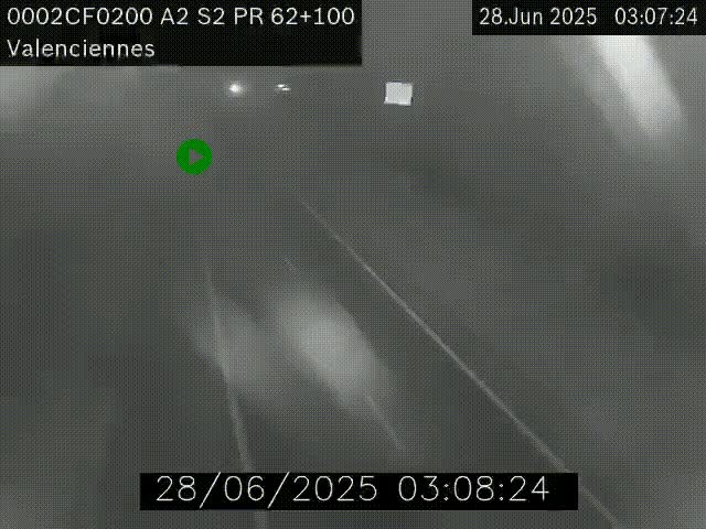 Webcam autoroute A2 à Valenciennes. Vue orientée vers Maubeuge et Mons (Belgique)