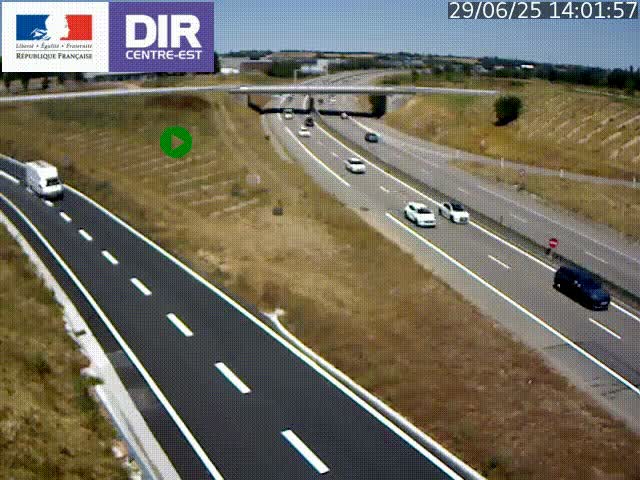 Webcam sur le contournement de Valence, sur la Nationale 7, caméra orientée vers Lyon