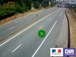 Caméra autoroutière sur l'A47 à hauteur de Givors, a proximité de Lyon. La webcam est orientée vers Lyon