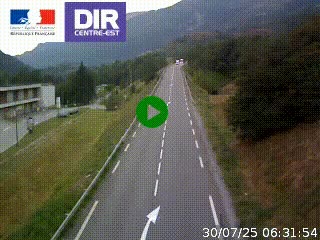 Web cam sur la N90 à Aime, en provenance de Bourg-Saint-Maurice et en direction d'Albertville