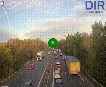 Webcam sur le périphérique de Caen (N814) à l'est de la ville, à Mondeville hauteur de la sortie 2, Presqu'île-Rives de l'Orne, au bout de l'autoroute A13