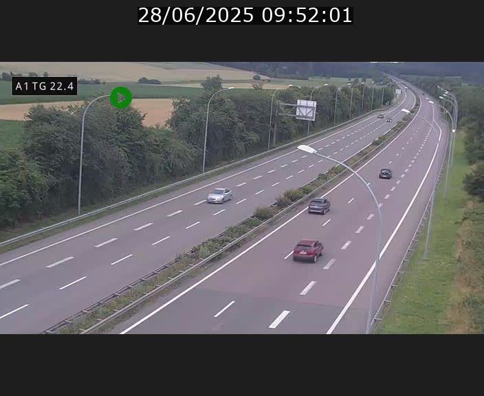Traffic live webcam Luxembourg Flaxweiler - A1 direction Luxembourg - BK 22.4