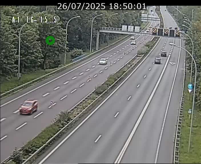 Traffic live webcam Luxembourg Munsbach - A1 direction Luxembourg - BK 15.5