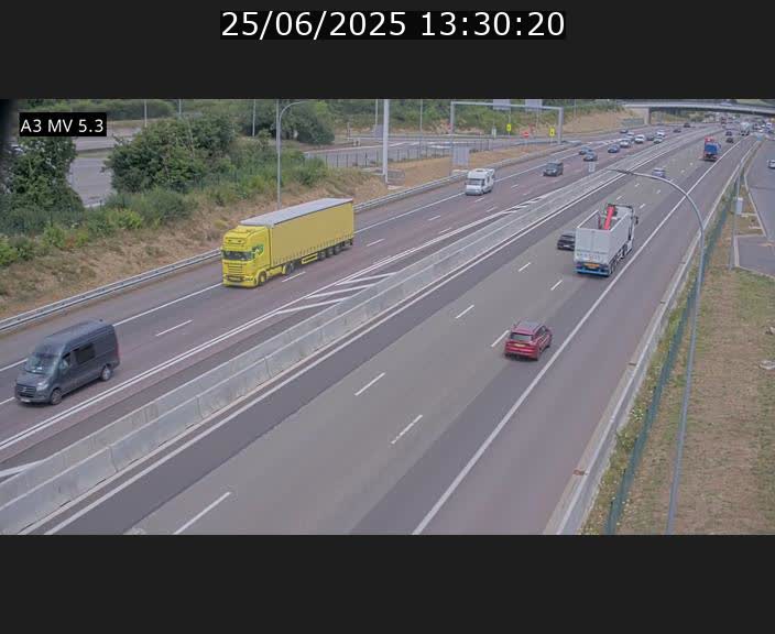 Webcam à l'Aire de Berchem au Luxembourg sur l'A3. Vue orientée vers la France