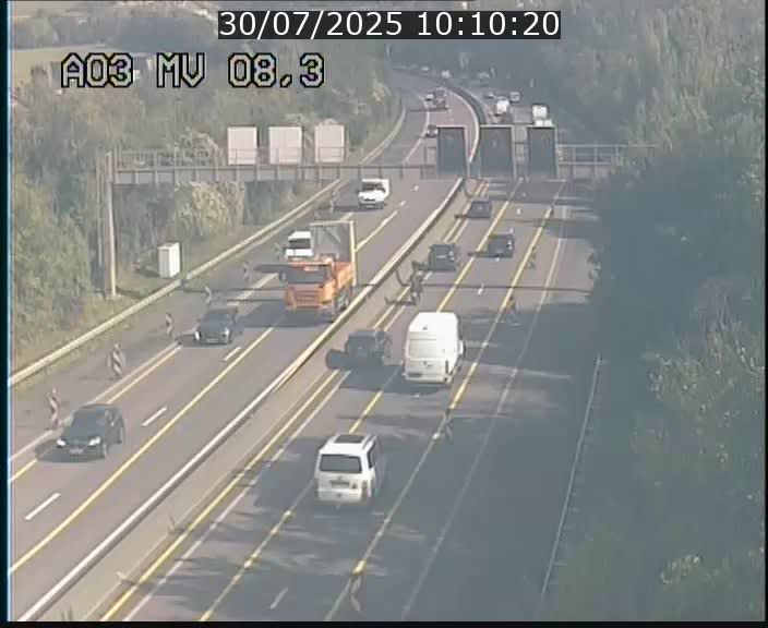 Webcam Autoroute après la Croix de Bettembourg en direction de Luxembourg sur l'A3