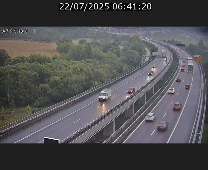 Caméra trafic Luxembourg - A7, Tunnel Gousselerbierg, sortie sud, direction rond-point Lorentzweiler (BK 10.8)