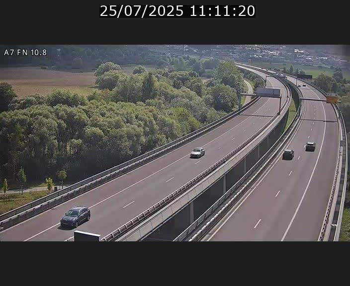 Caméra trafic Luxembourg - A7, Tunnel Gousselerbierg, sortie sud, direction rond-point Lorentzweiler (BK 10.8)