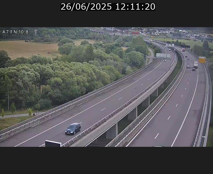 Caméra trafic Luxembourg - A7, Tunnel Gousselerbierg, sortie sud, direction rond-point Lorentzweiler (BK 10.8)