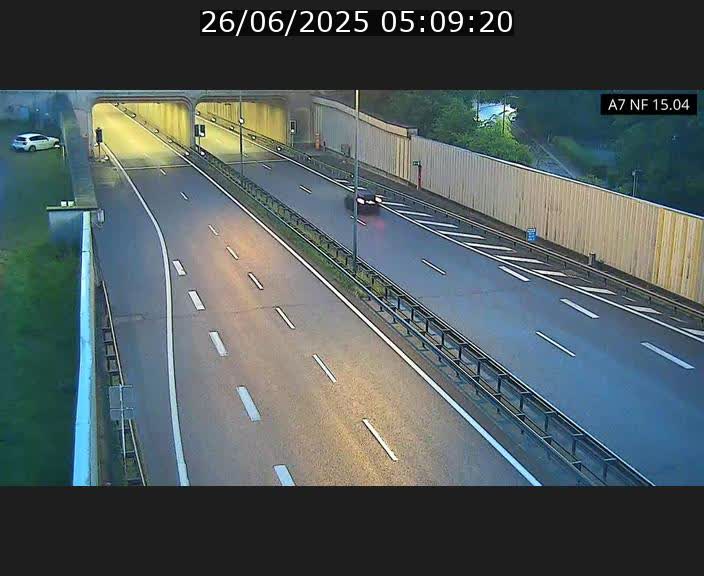 Caméra trafic Luxembourg - A7, Tunnel Mersch, entrée sud, direction Ettelbruck