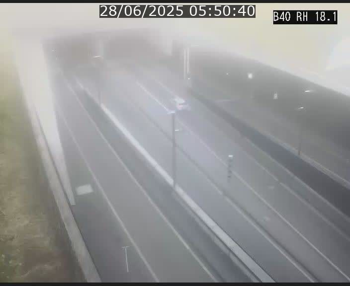 Webcam sur la route de contournement d'Esch-Belval avant le tunnel Central Gate au niveau de la porte de France et du radar fixe
