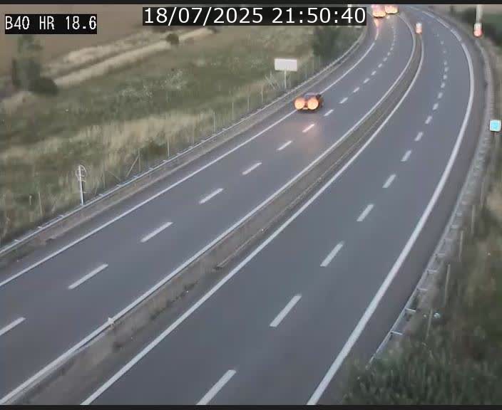 Webcam sur la route de liaison entre Micheville et Esch-Belval à la frontière entre le Luxembourg et la France. Vue orientée vers la Lorraine.