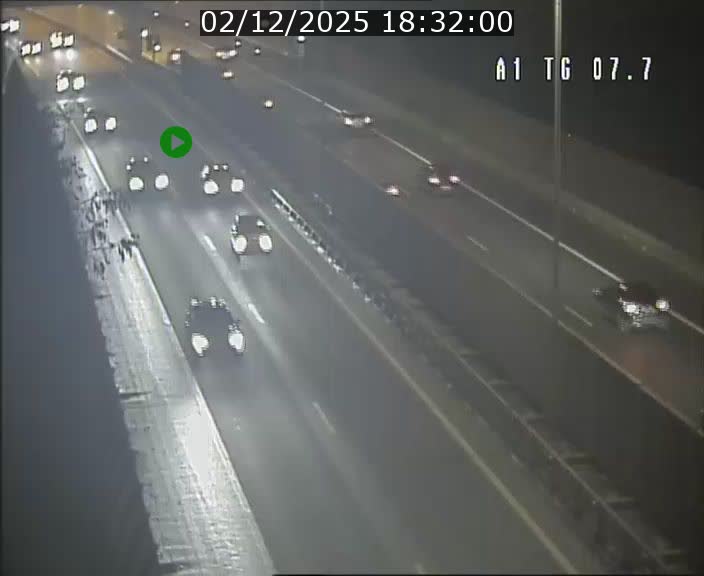 Traffic live webcam Luxembourg Kirchberg - A1 direction Luxembourg-ville - BK 7.7