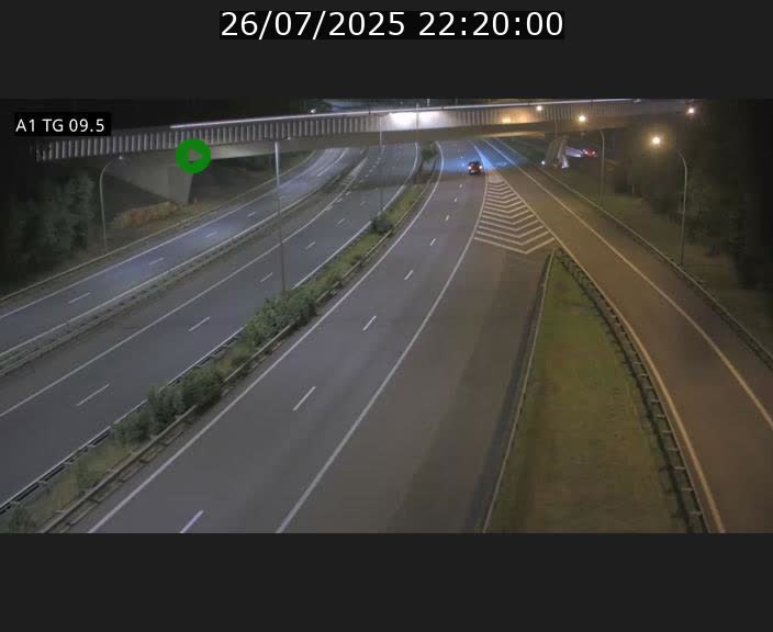 Traffic live webcam Luxembourg Jonction Grünewald - A1 direction Luxembourg-ville - BK 9.5