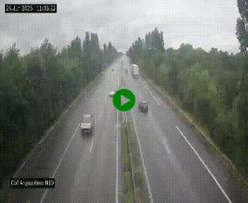 Webcam routière à la fin de la N10, en périphérique ouest d'Angouleme, proche de la jonction avec l'A10
