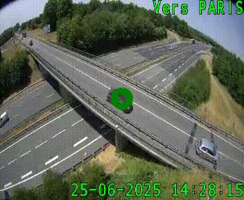 Clone of Caméra routière sur l'autoroute A20 au nord de Limoges, à la jonction avec la N520. Vue orientée vers Paris