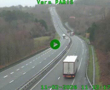 Caméra routière sur l'autoroute A20 à Bessines-sur-Gartempe. Vue orientée vers Paris