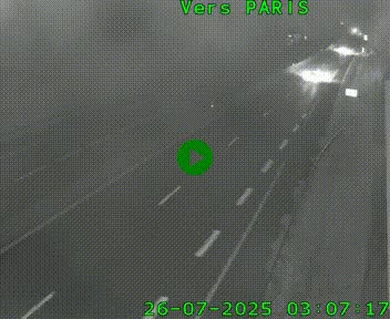 Caméra routière sur l'autoroute A20 à Saint-Hilaire-Bonneval, au sud de Limoges. Vue orientée vers Paris
