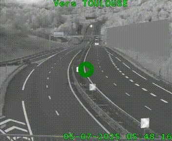 Caméra routière sur l'autoroute A20 à Noailles, en périphérie de Brive-la-Gaillarde. Vue orientée vers Toulouse