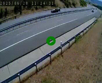 Caméra autoroutière France - A75, Engayresque, entre Millau et Séverac-le-Chateau, en direction de Montpellier