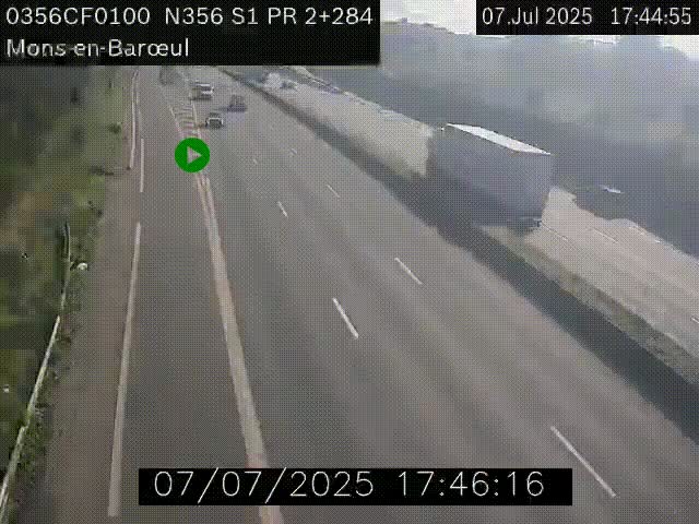 Webcam à l'entrée de Lille en direction du périphérique, à proximité de Mons-en-Baroeul sur la N356