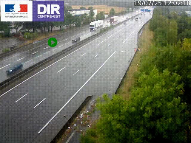 Caméra de circulation à Saint-Priest à la jonction entre l'A43 et l'A46 en direction de Marseille