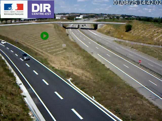 Webcam sur le contournement de Valence, sur la Nationale 7, caméra orientée vers Lyon