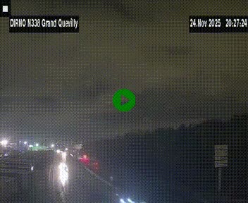 Webcam routière sur N338 à hauteur de Grand-Quevilly en périphérie de Rouen. Vue orientée vers Rouen
