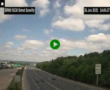 Webcam routière sur N338 à hauteur de Grand-Quevilly en périphérie de Rouen. Vue orientée vers Rouen