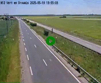 Webcam à hauteur de Vert-en-Drouais sur la N12, en périphérie de Dreux. Vue orientée vers Alençon