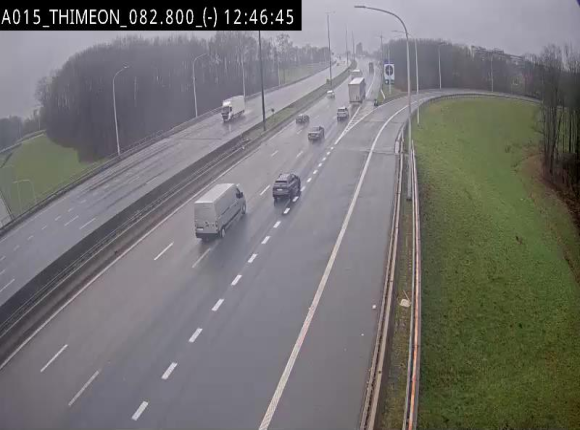 Caméra trafic Belgique - Thiméon - E42, jonction avec A54 (E420) direction La Louvière/Charleroi - BK 82.82