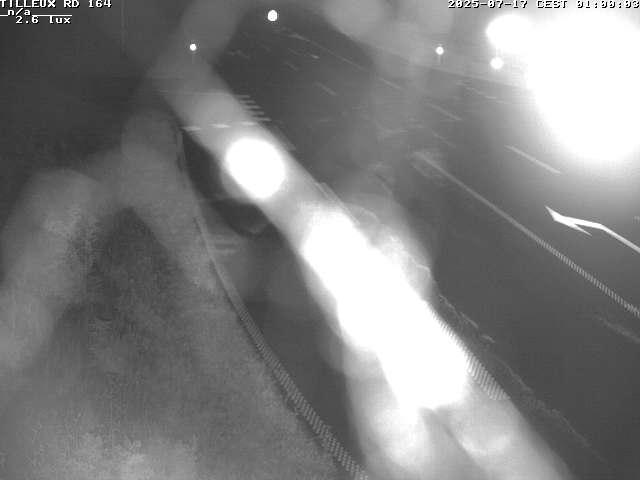 Webcam sur la RD164 à Tilleux. Vue orientée vers Neufchâteau