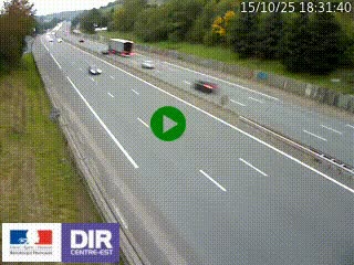 Webcam routière à Saint-Etienne-Terrenoire sur la RN88 avant la jonction entre l'A72 et le Boulevard Périphérique de Saint-Etienne