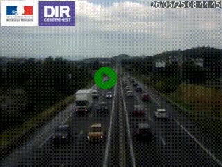Caméra autoroute à Saint-Etienne (Les Littes) à hauteur du Ikea Saint-Etienne sur l'A72 en direction de Roanne